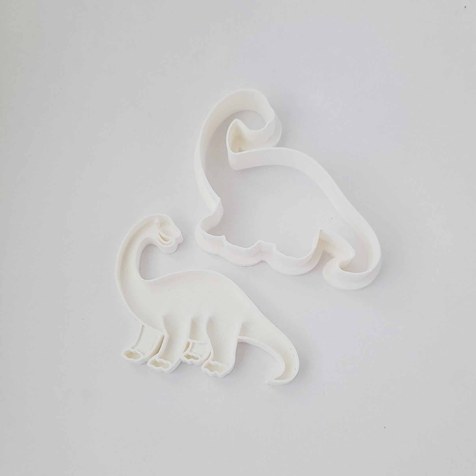 KREATIVNI SLATKIŠI Modla za kolače i ukrase dinosaurus Brontosaurus, 5cm, Bela