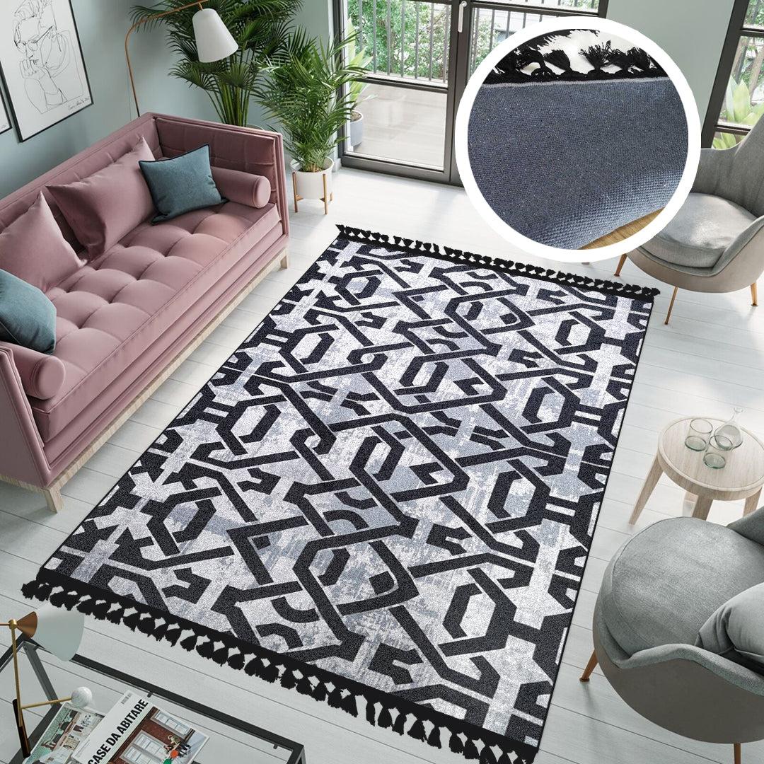 ARMONIA Tepih 160cm x 230cm sa resama Ornament siva