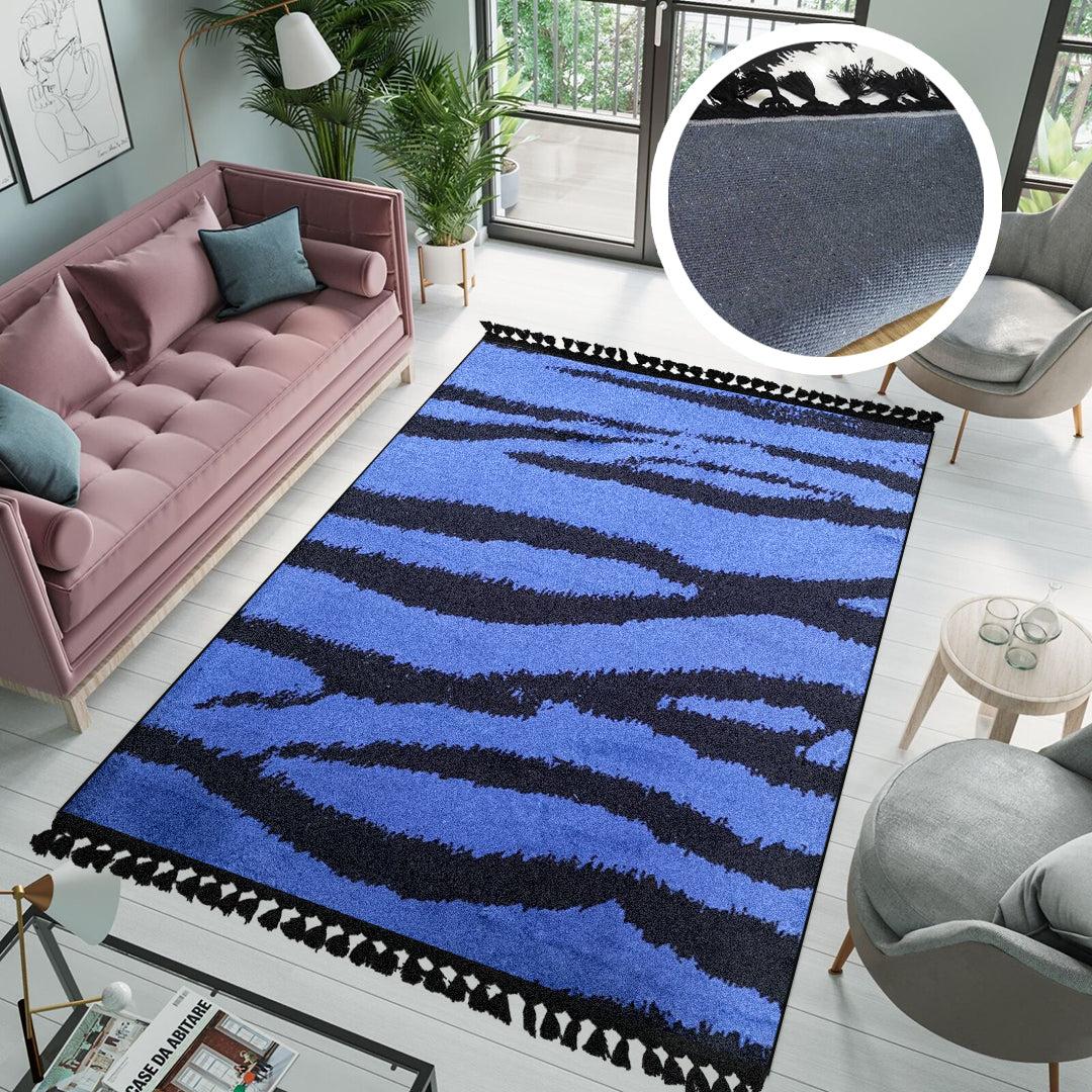 ARMONIA Tepih 160cm x 230cm sa resama Tigar, Plavi