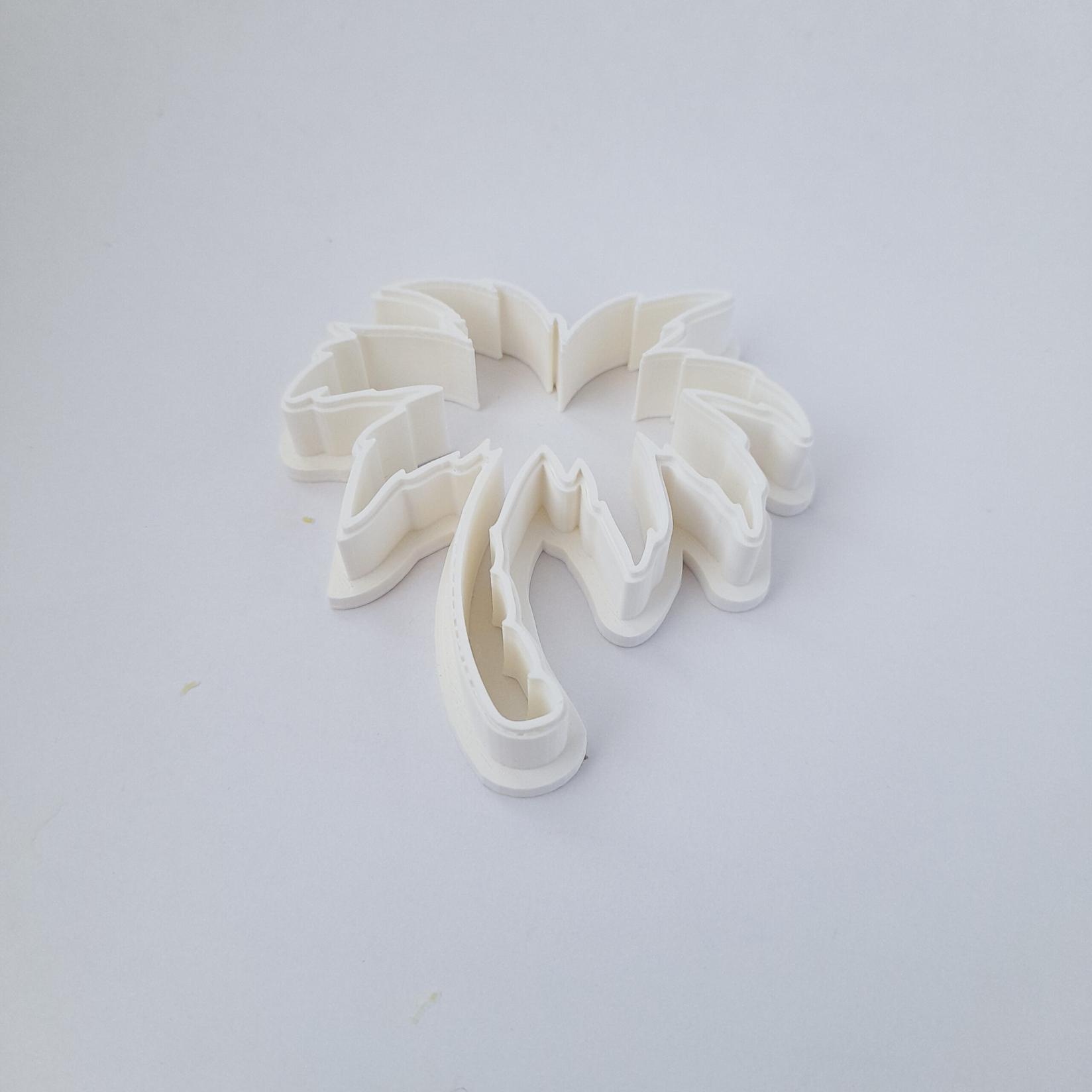 KREATIVNI SLATKIŠI Modla za kolače i ukrase Palma, 10 cm, Bela