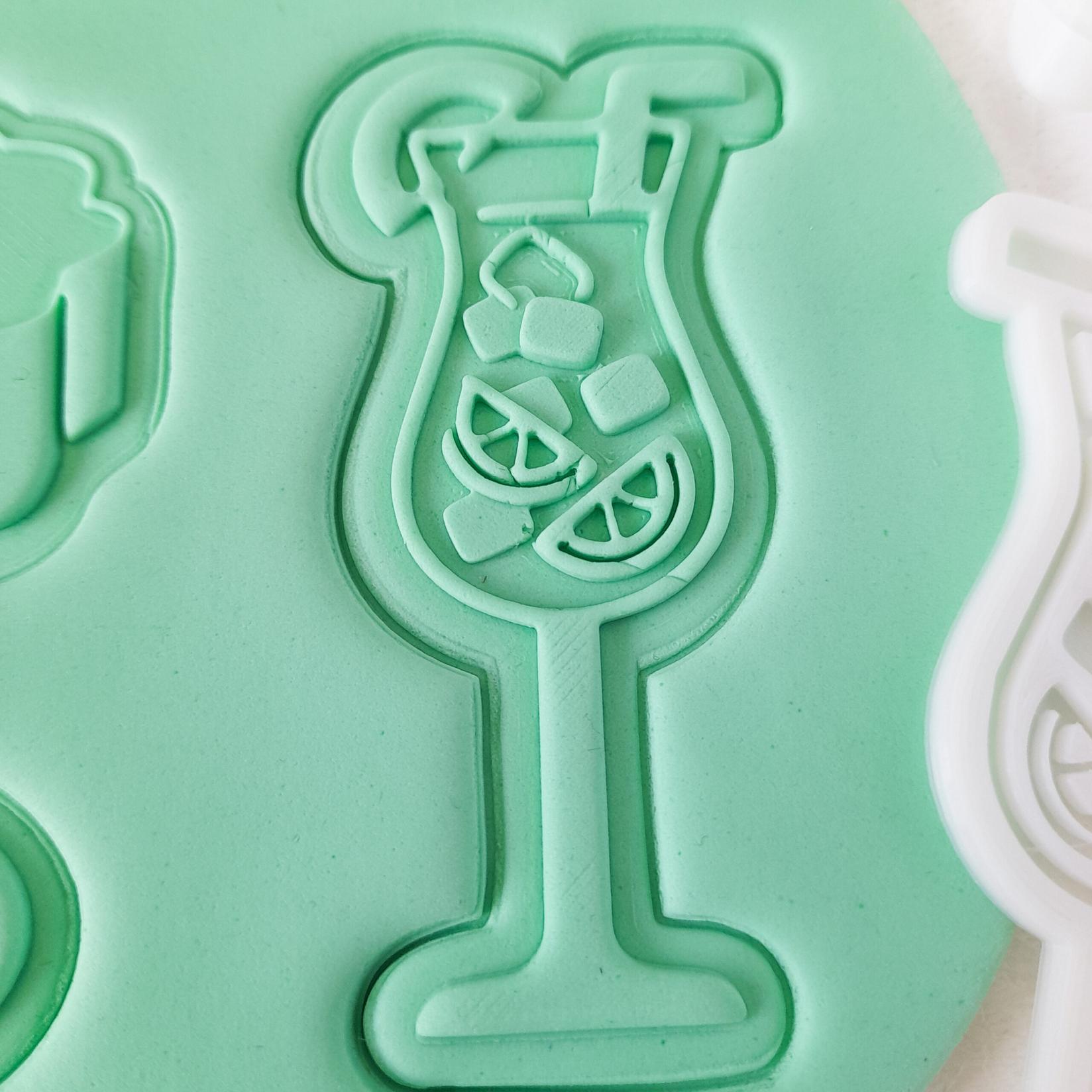 KREATIVNI SLATKIŠI Modla za kolače Koktel, 10 cm, Bela