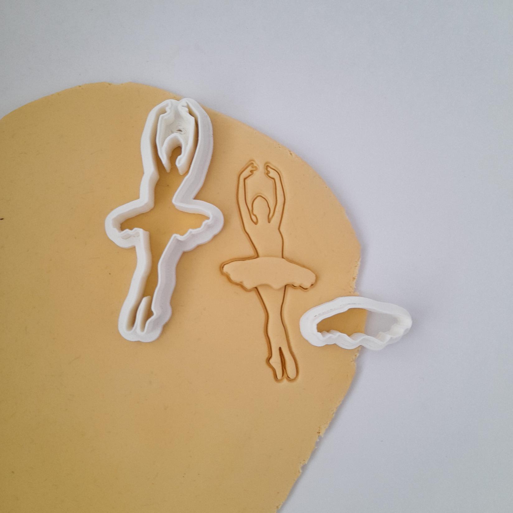 KREATIVNI SLATKIŠI Modla za kolače i ukrase Balerina, 7 cm, Bela
