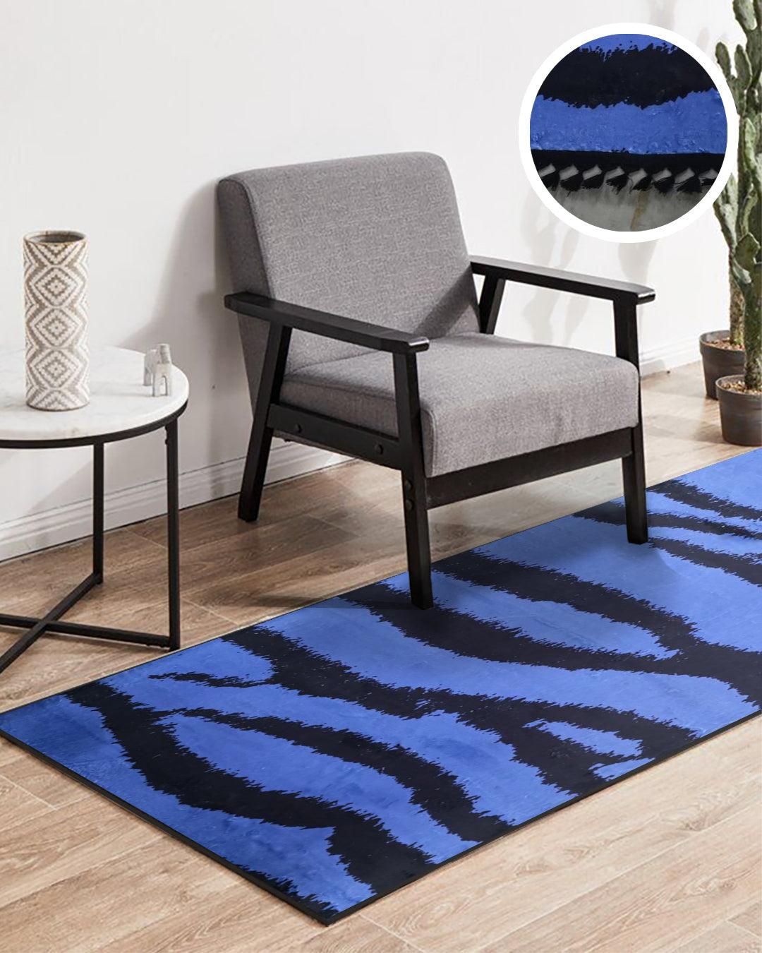 ARMONIA Tepih staza sa resama 80cm x 200cm Tigar, Plava