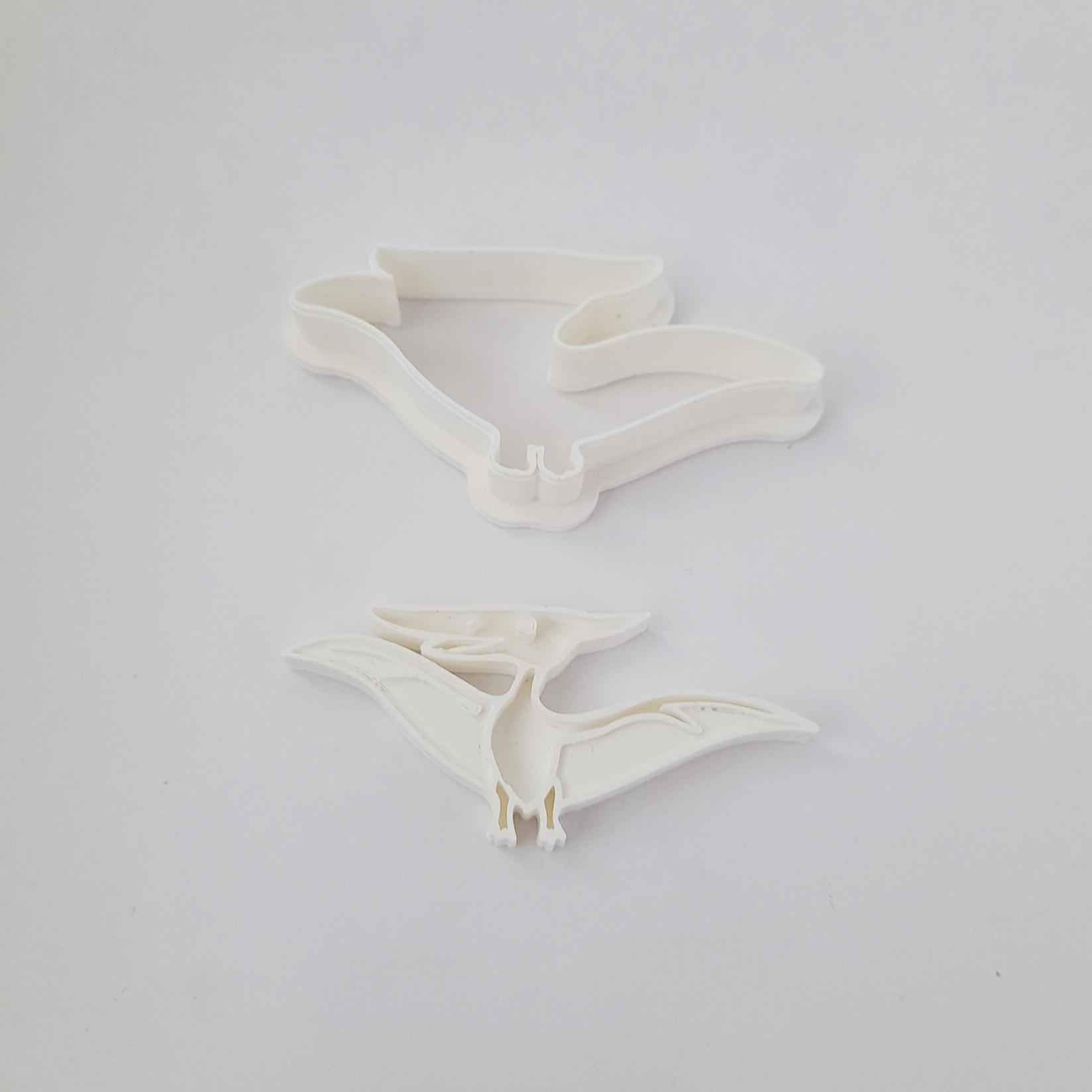 KREATIVNI SLATKIŠI Modla za kolače i ukrase dinosaurus Pteranodon, 4 cm, Bela