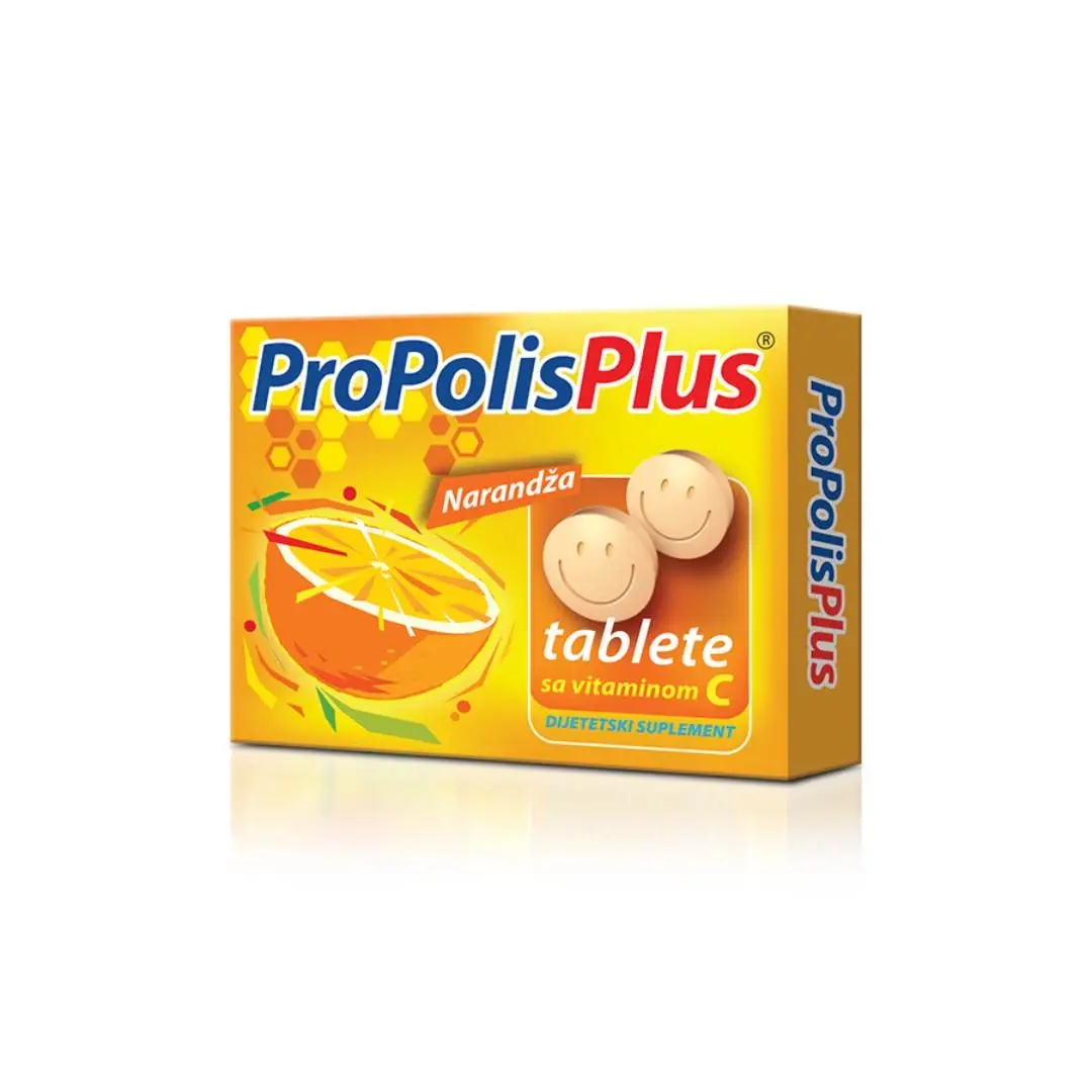 PROPOLIS PLUS Propolis sa vitaminom C, Ukus narandže, 20 tableta