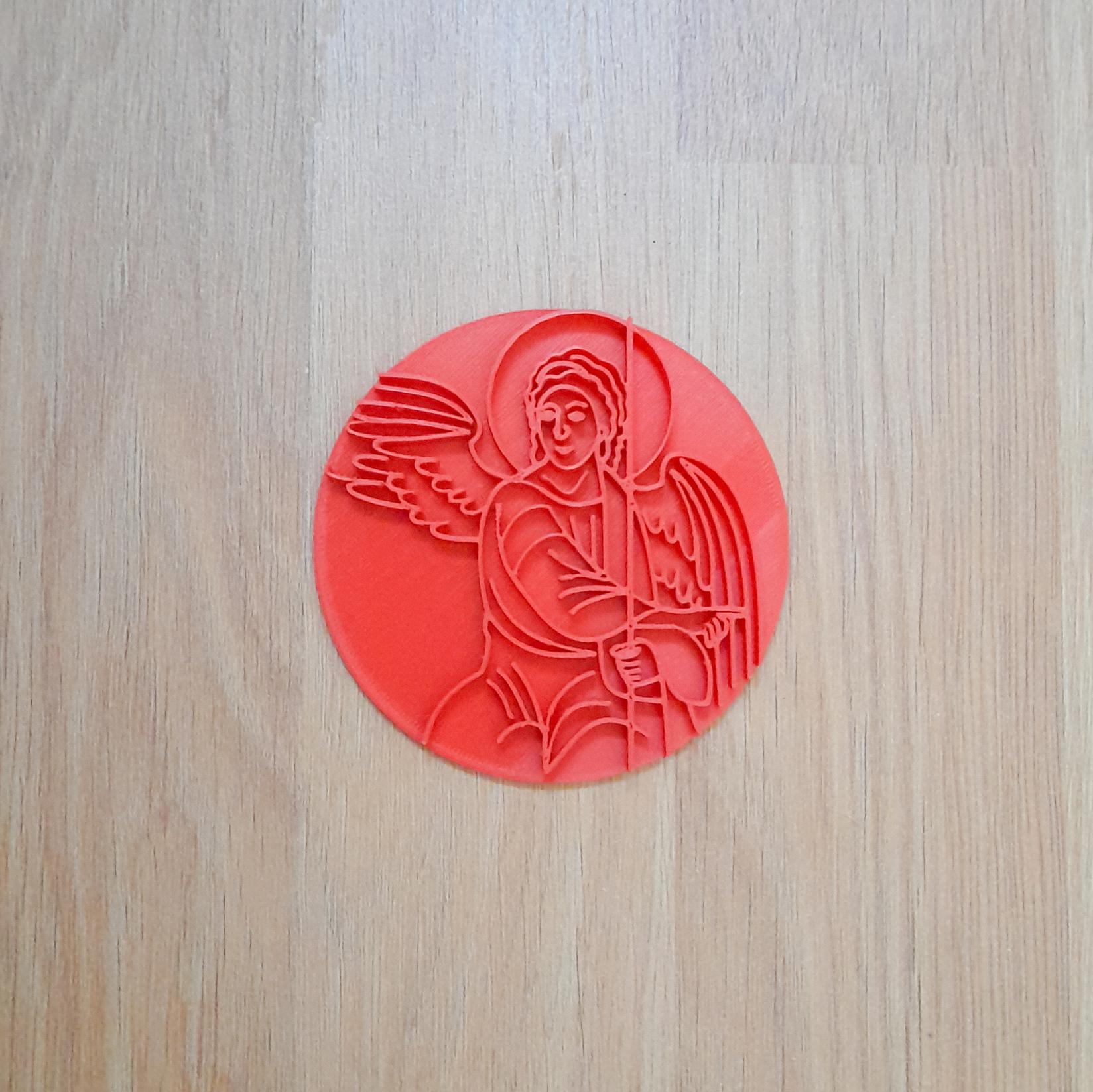 KREATIVNI SLATKIŠI Pečat ikone Sveti Arhangel Gavrilo Beli Anđeo, 8cm, Beli