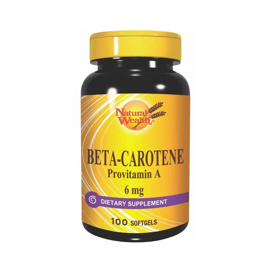 NATURAL WEALTH Beta Carotene, 6 mg, 100 kapsula