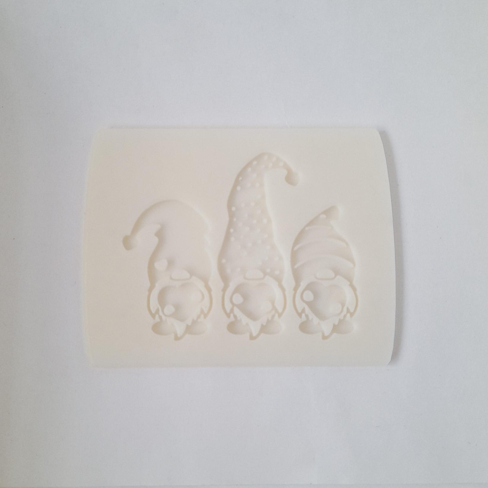 KREATIVNI SLATKIŠI Modla za kolače i ukrase Patuljci sa srcem, 8 cm, Bela