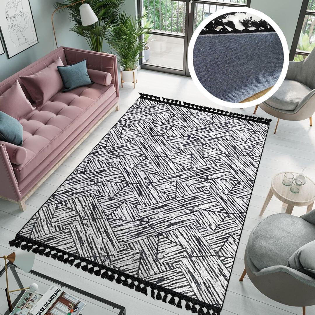 ARMONIA Tepih 160cm x 230cm sa resama Apstraktno bela