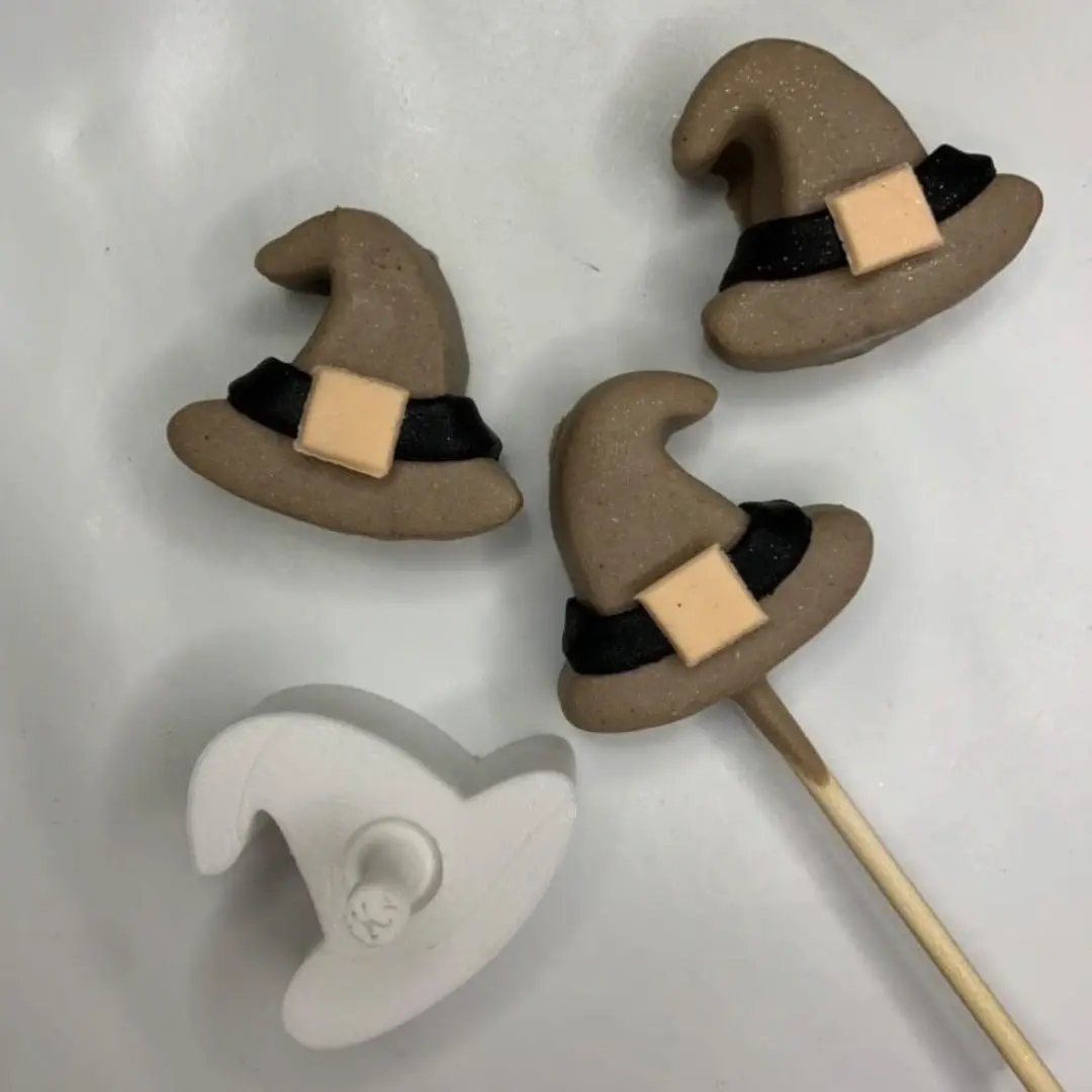 KREATIVNI SLATKIŠI Modla za izradu popsa Veštičiji šešir, 5 cm, Bela