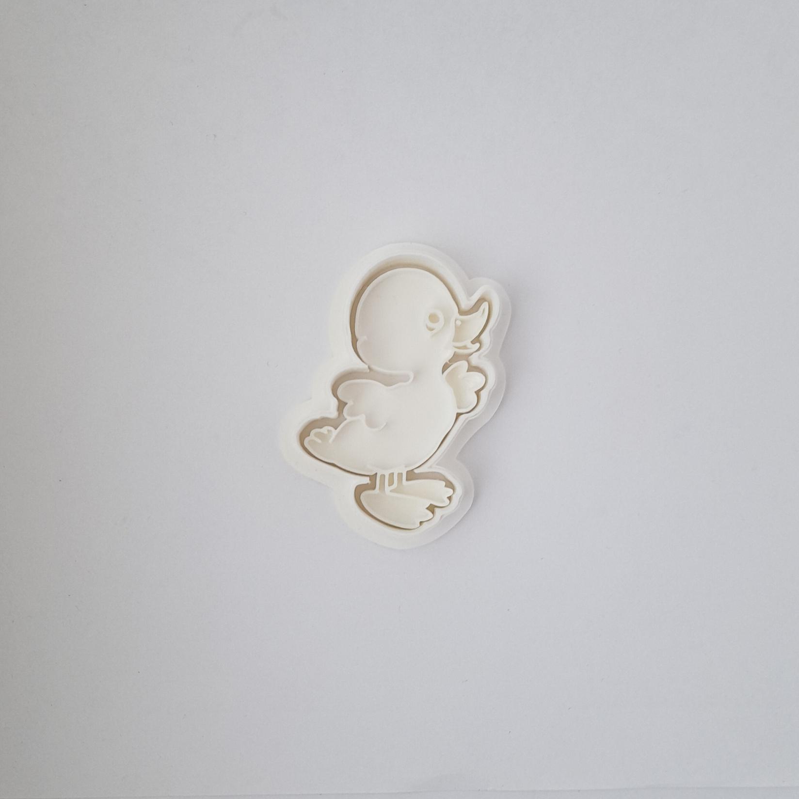 KREATIVNI SLATKIŠI Modla za kolače i ukrase Patkica, 6 cm, Bela