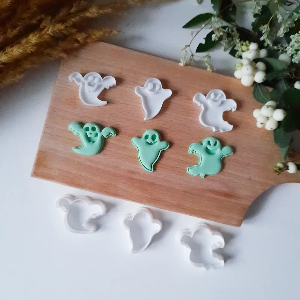 KREATIVNI SLATKIŠI Set modli za kolače Duhovi, 4 cm, 3 komada, Beli