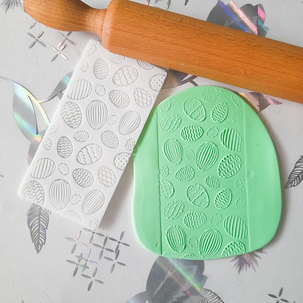 KREATIVNI SLATKIŠI Pločice za dekorisanje kolača Uskršnja jaja, 16x8 cm, Bela