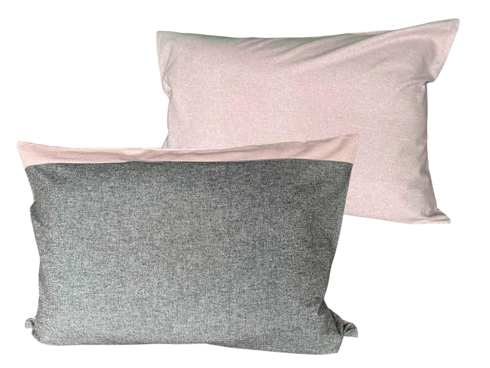 VIKTORIJA Jastučnica od Flanela 50x70cm, Roze-siva