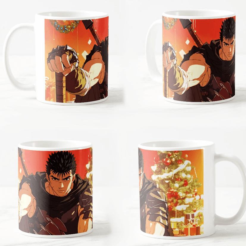 Keramička šolja anime Novogodišnji Berserk, 330ml, Narandžasta