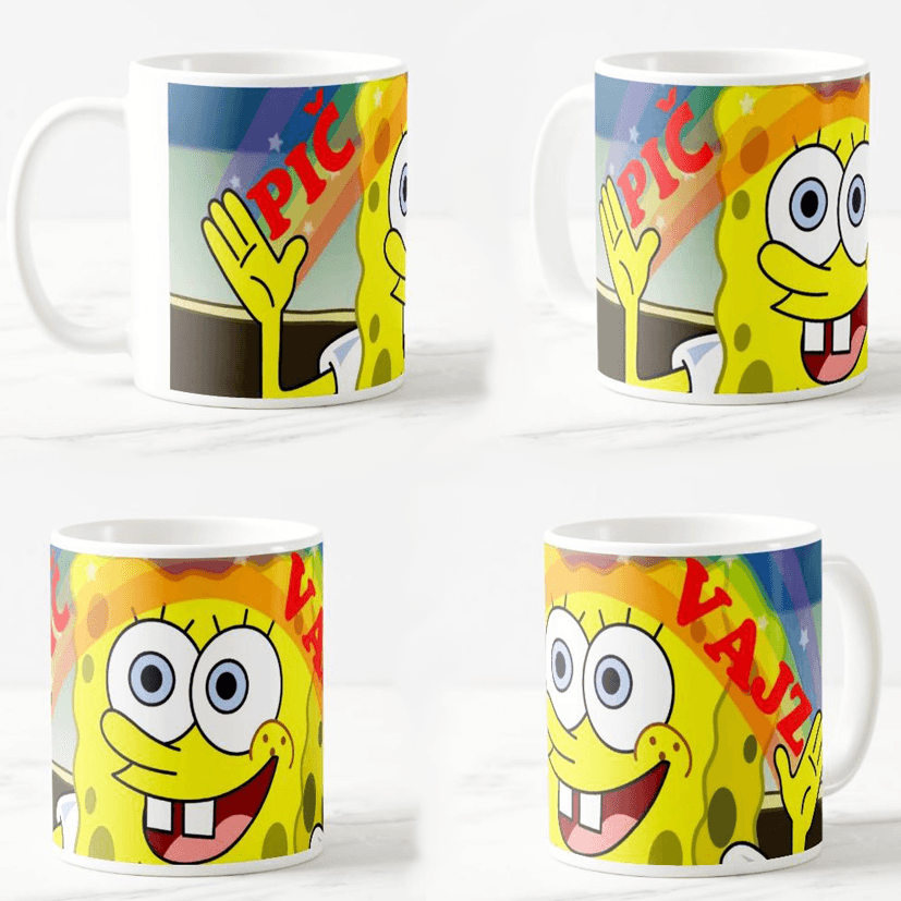 Keramička šolja Pič, 330ml, Višebojna