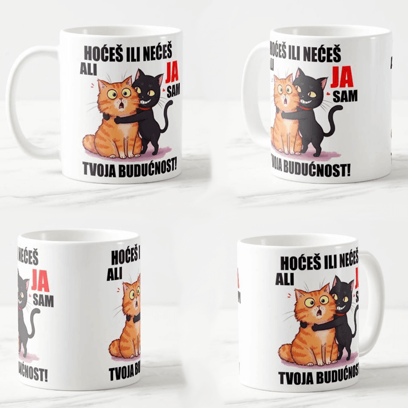 Keramička šolja Ti si moj, 330ml, Višebojna