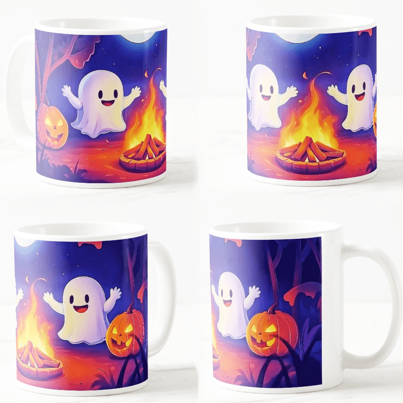 Keramička šolja Halloween, 330ml, Višebojna