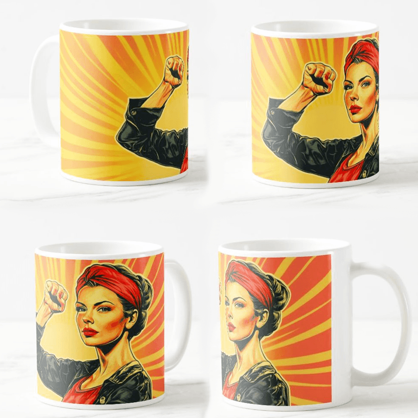 Keramička šolja Feminizam, 330ml, Narandžasta