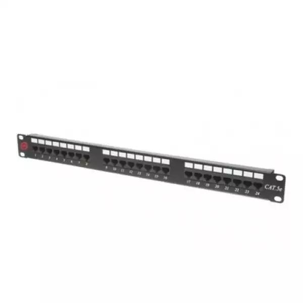 NETIKS Patch panel 19", 1U, UP5E-24-1U, 24 RJ-45 UTP kat. 5e