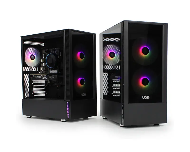 UGD Kućište, Intel i5-14400F/32GB DDR5/M.2 1TB/RTX4070 12GB/750W/UGD Amadeus, Crno