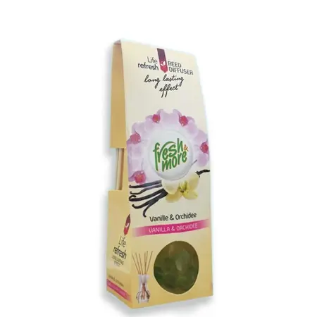 Fresh&More Osveživač prostora sa štapićima Vanilla & Orchid, 35 ml