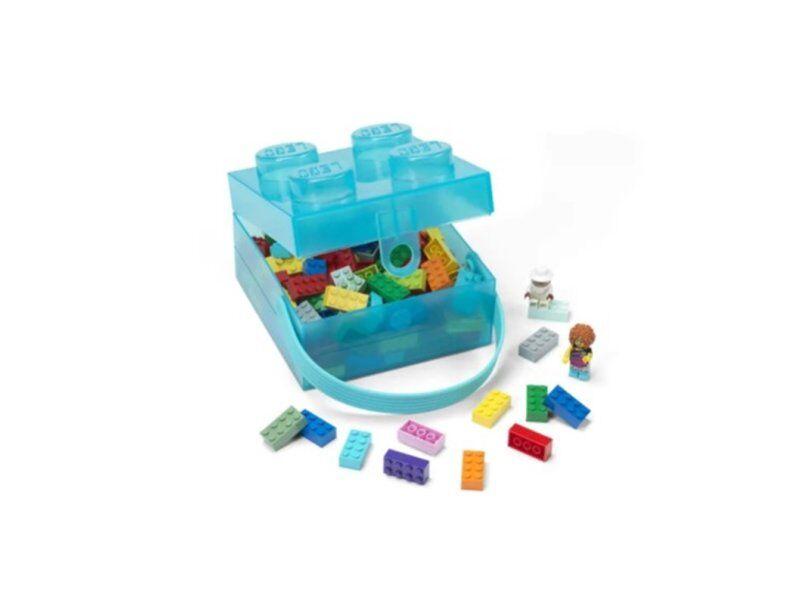 Lego Igračka Kutija za užinu sa ručkom, Providno-plava
