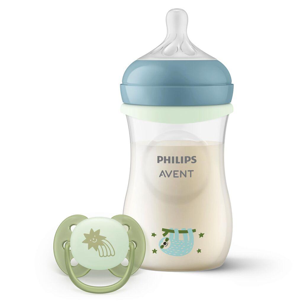 Philips Avent Set Flašica i cucla za bebe Natural Response Night SCD838/17, 260ml