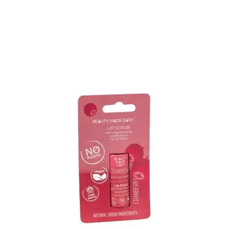 Beauty Made Easy Balzam za usne Scrub Sugar & Cranberry, 6 g