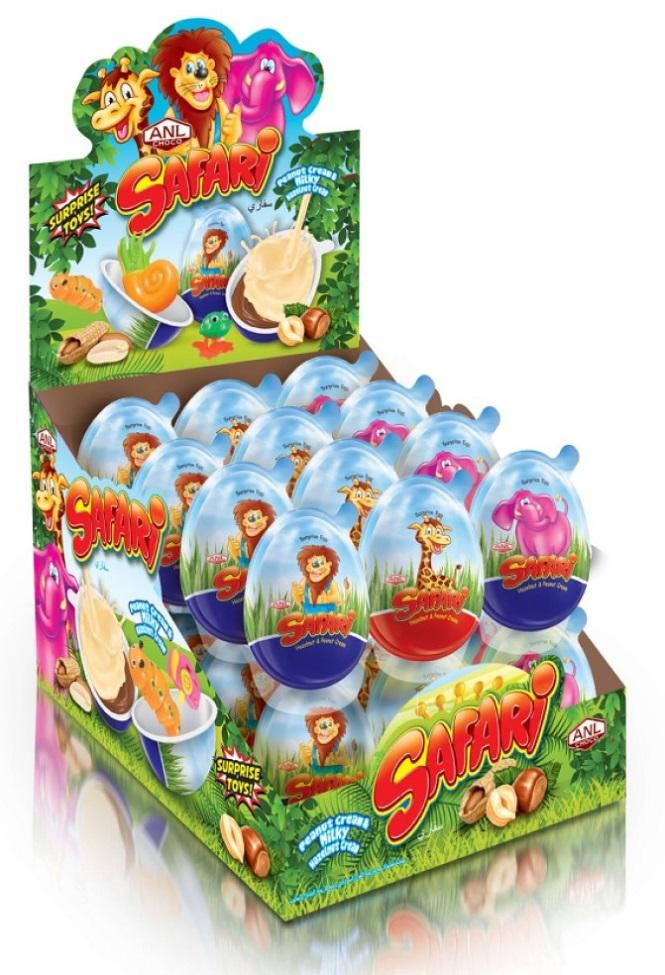 Safari Jaje, Krem i igračka, 15g, 1 komad