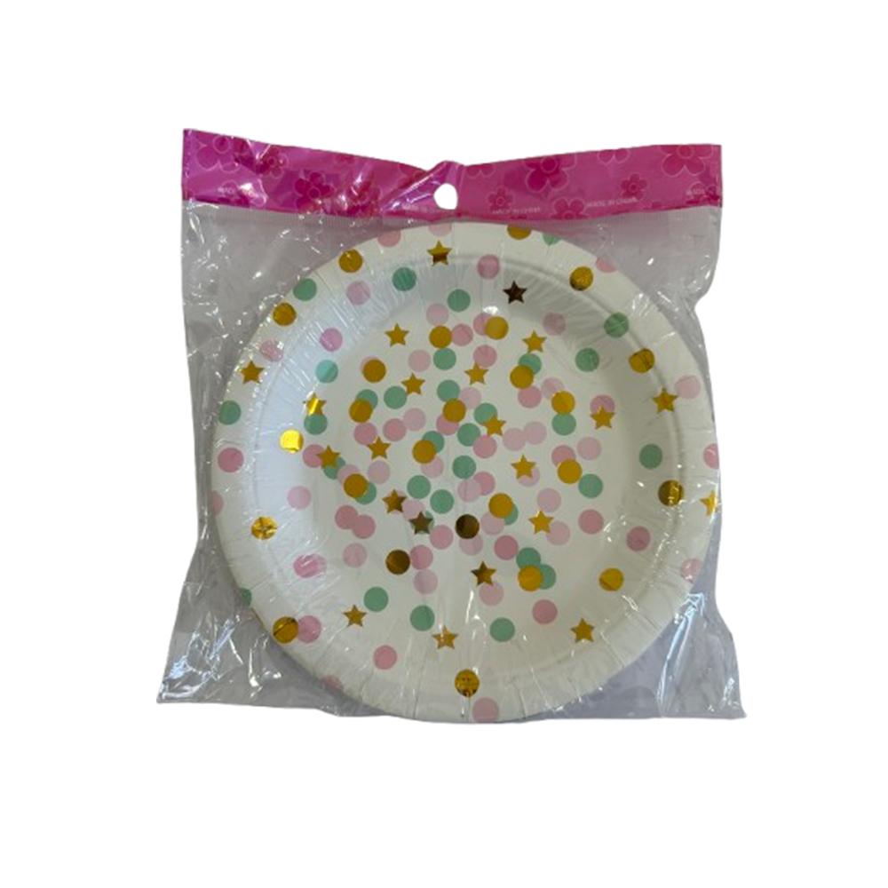 Kartonski tanjirići, 10 komada, Šareni