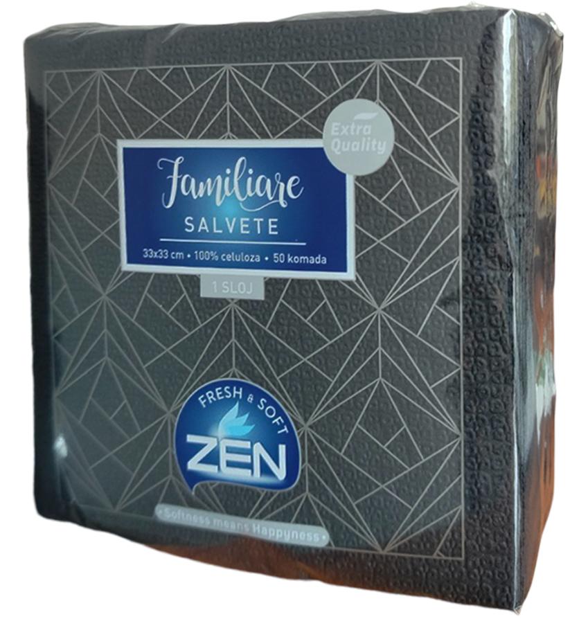 Zen Salvete Familiare, Jednoslojne, 50 komada, Crne