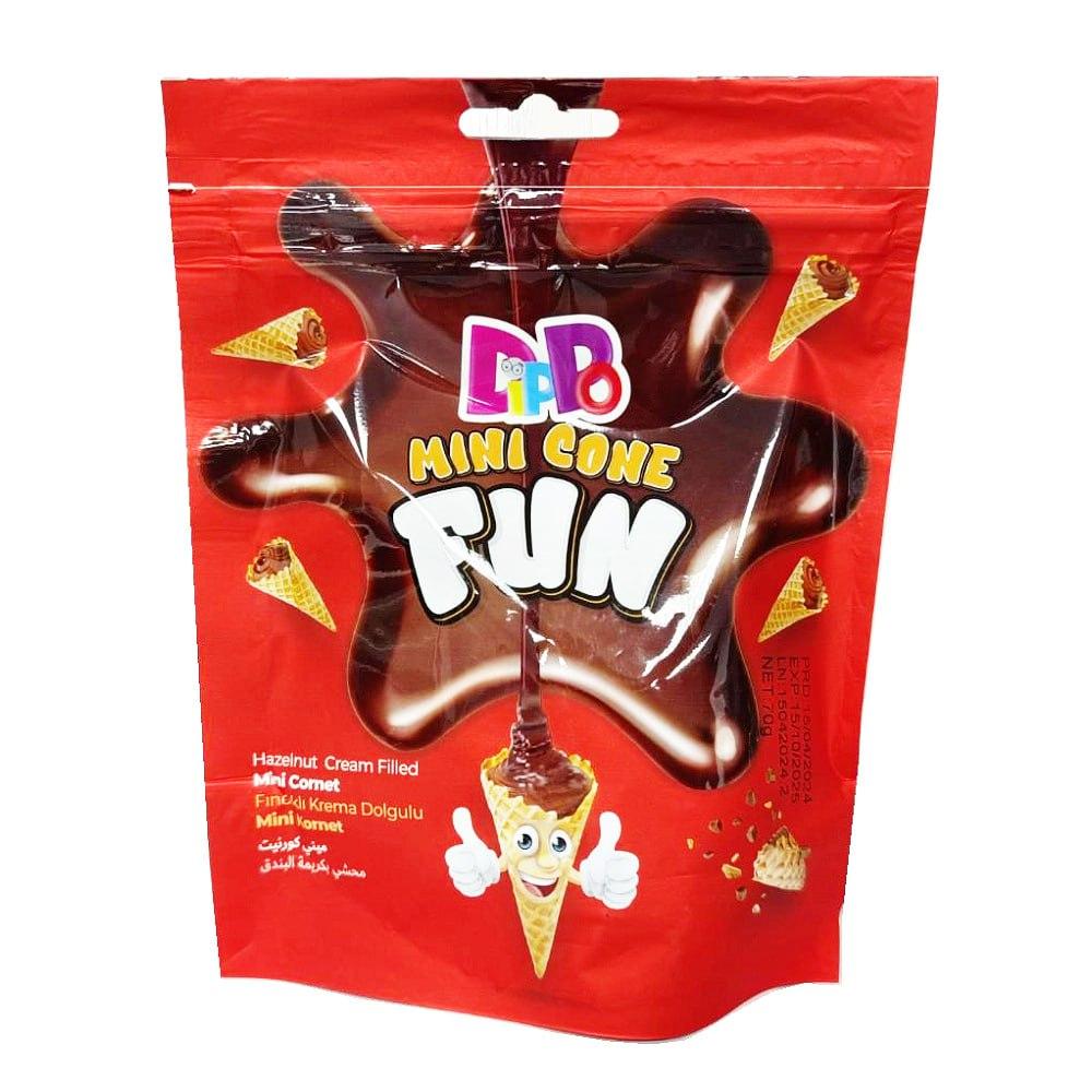 Dippo Mini korneti sa kremom od lešnika, 70g