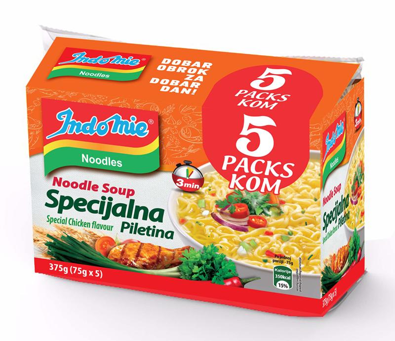 Indo Noodle specijalna piletina, 75g, 5 komada
