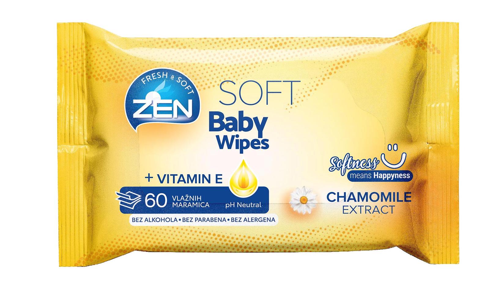 Zen Vlažne maramice za bebe Soft, 60 komada