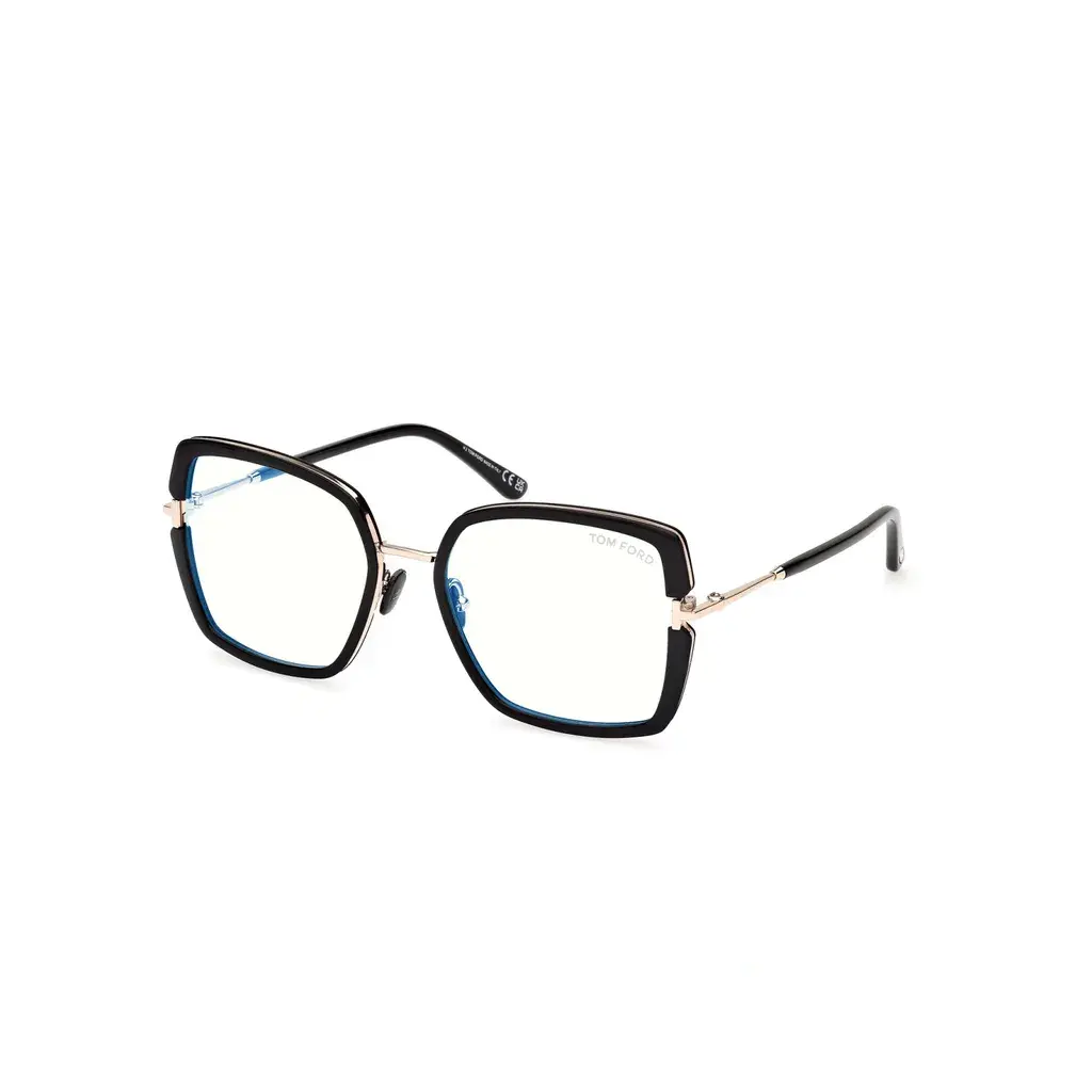 Tom Ford Ženski okvir za dioptrijske naočare Blue Block 0FT5985-B 155, Crni