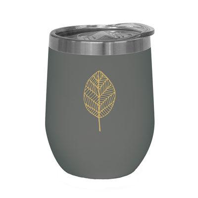 PPD Papperproducts Design Termo šolja za kafu Pure Gold Leaves, 350 ml, Antracit