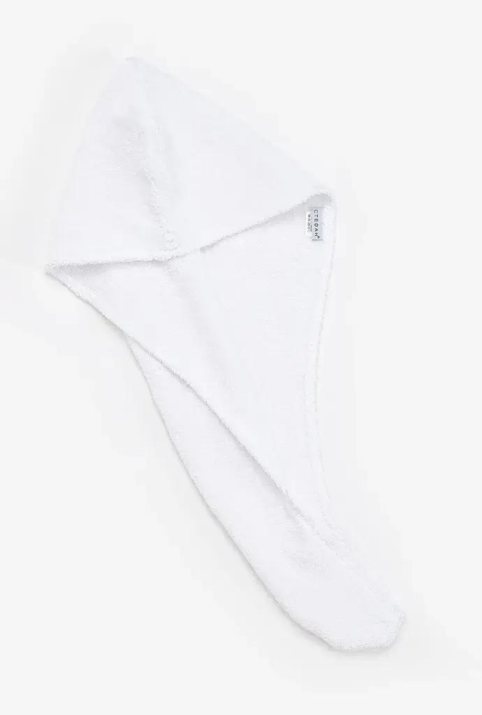 Stefan Turban za kosu, 26x64 cm, Beli