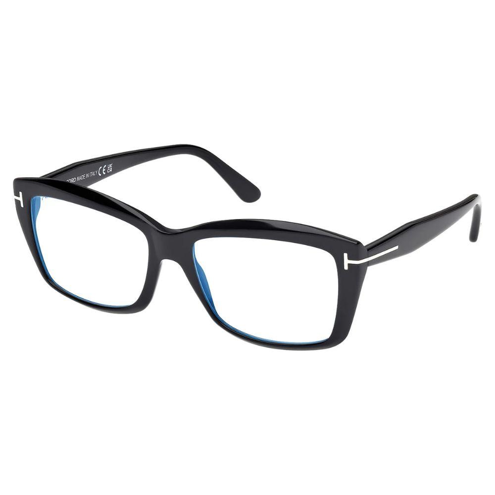 Tom Ford Ženski okvir za dioptrijske naočare Blue Block 0FT6065-B 155, Crni