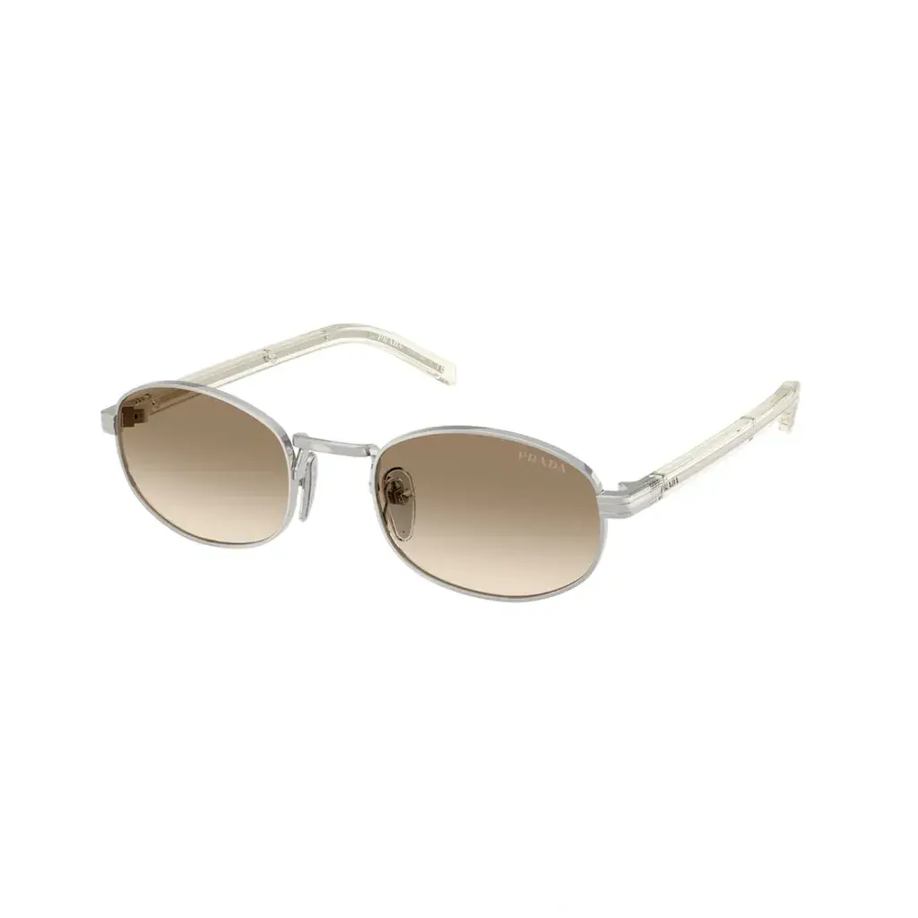 Prada Ženske naočare za sunce 0PR B53S 1BC80K, Ovalne, Srebrne