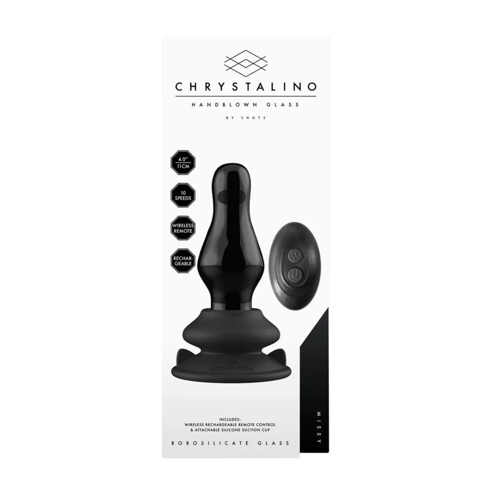 Chrystalino Analni čep sa vibracijom Missy, 11cm, Crni
