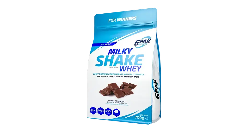 6PAK Nutrition Protein Milky Shake Whey, Čokolada, 700g