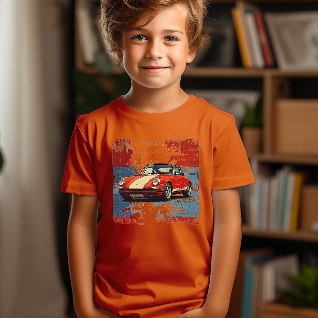 Camiseta Majica sa štampanim printom Cam 832, Dečija, Narandžasta