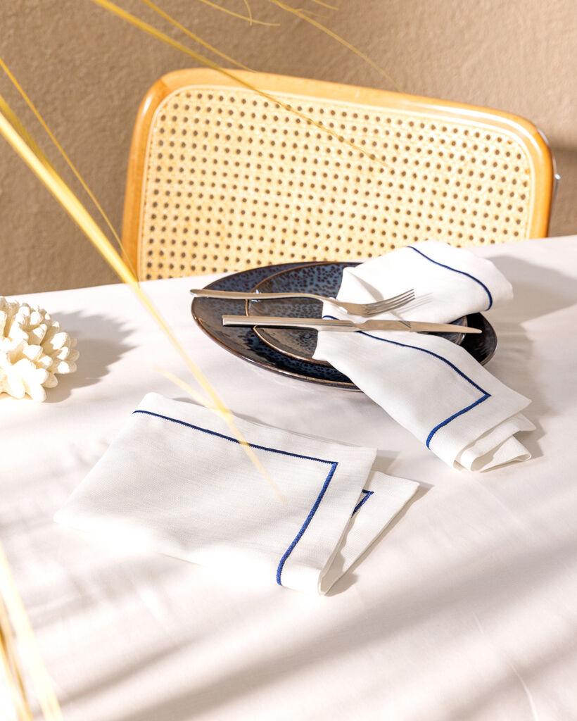 Madame Coco Tekstilne salvete Moselle, 40x40cm, 2 komada, Bele