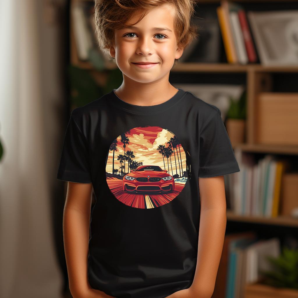 Camiseta Majica sa štampanim printom Cam 839, Dečija, Crna