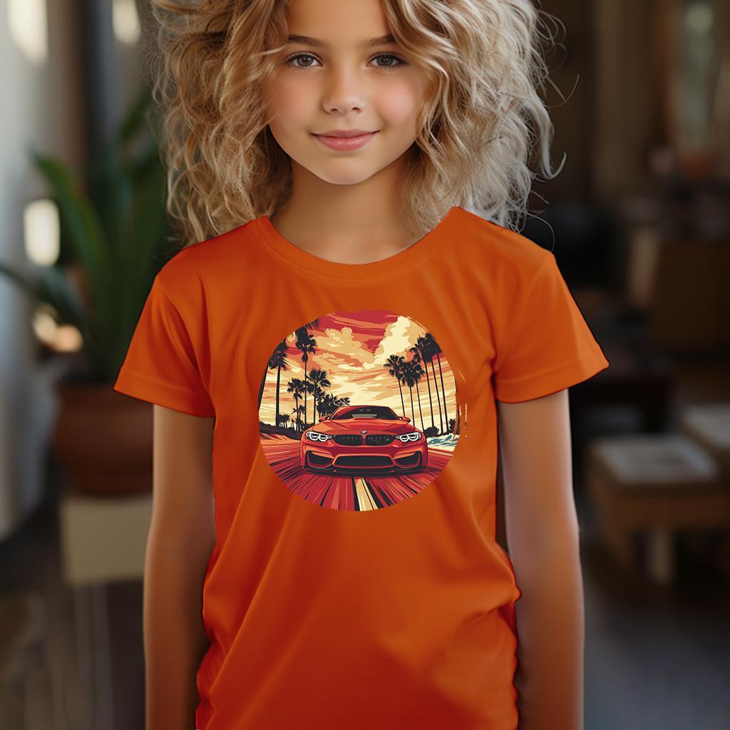 Camiseta Majica sa štampanim printom Cam 839, Dečija, Narandžasta