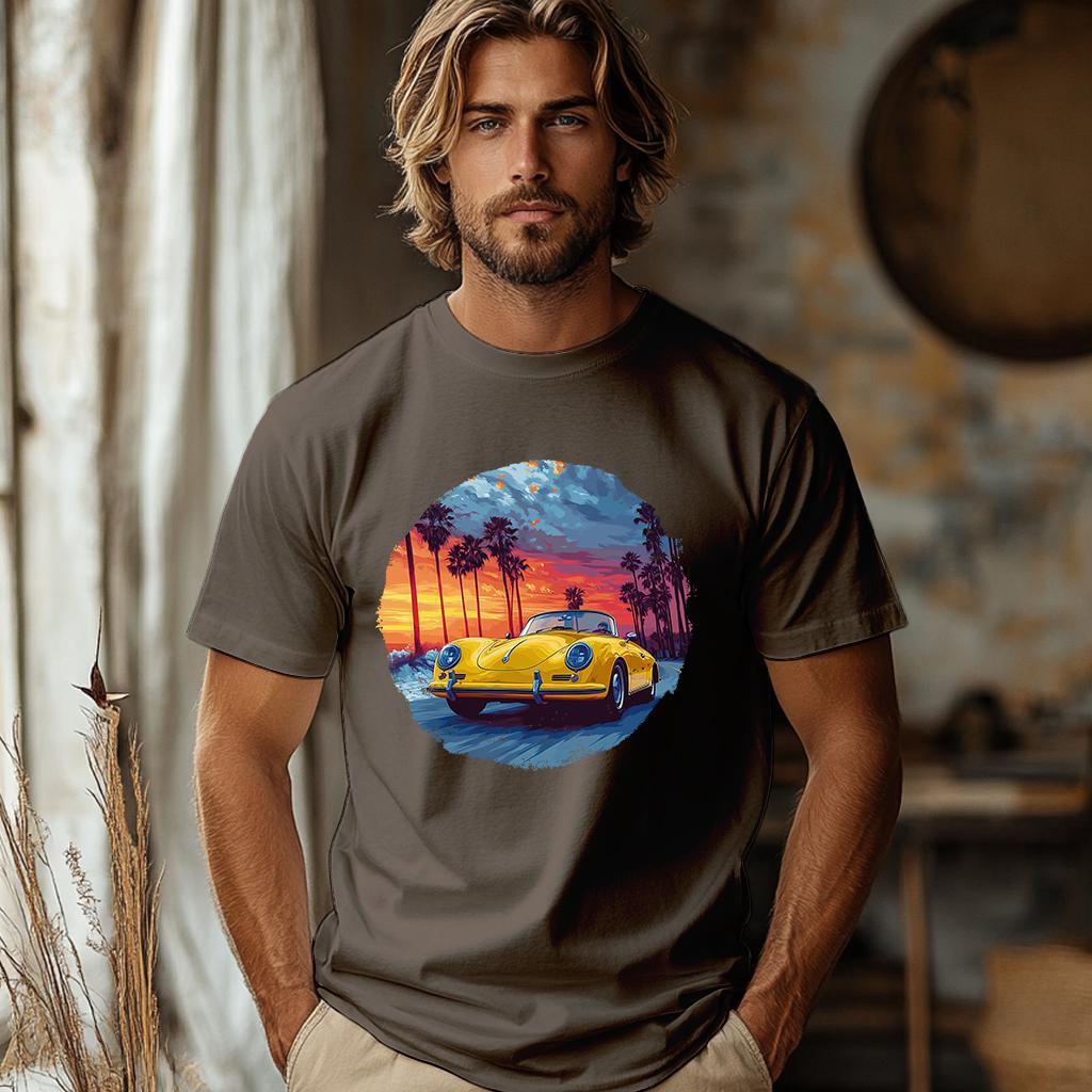 Camiseta Majica sa štampanim printom Cam 834, Muška, Smeđa