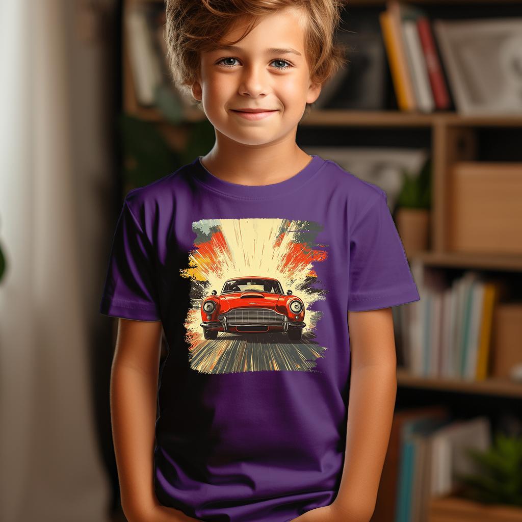 Camiseta Majica sa štampanim printom Cam 833, Dečija, Patlidžan