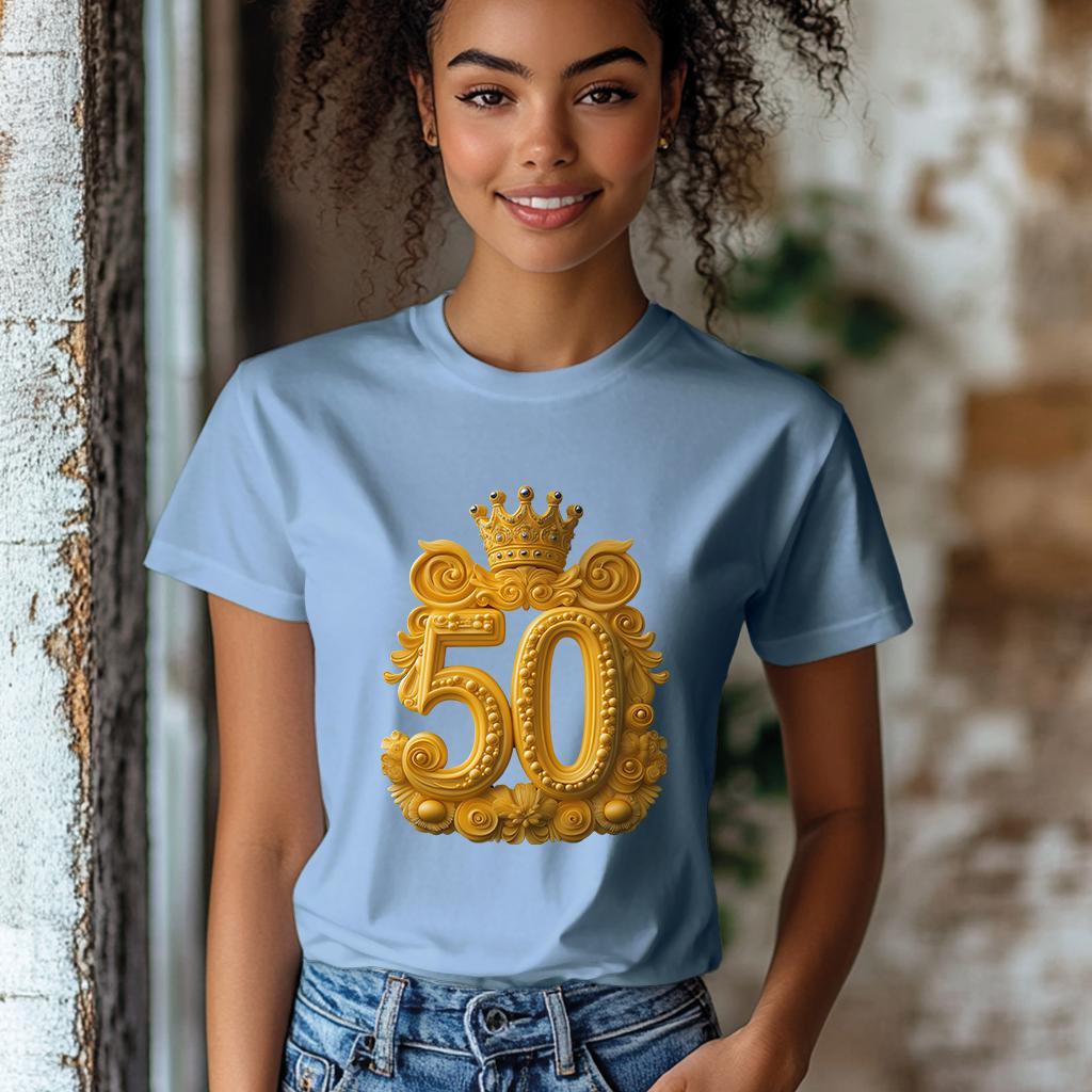 Camiseta Majica sa štampanim printom Cam 826, Ženska, Cijan