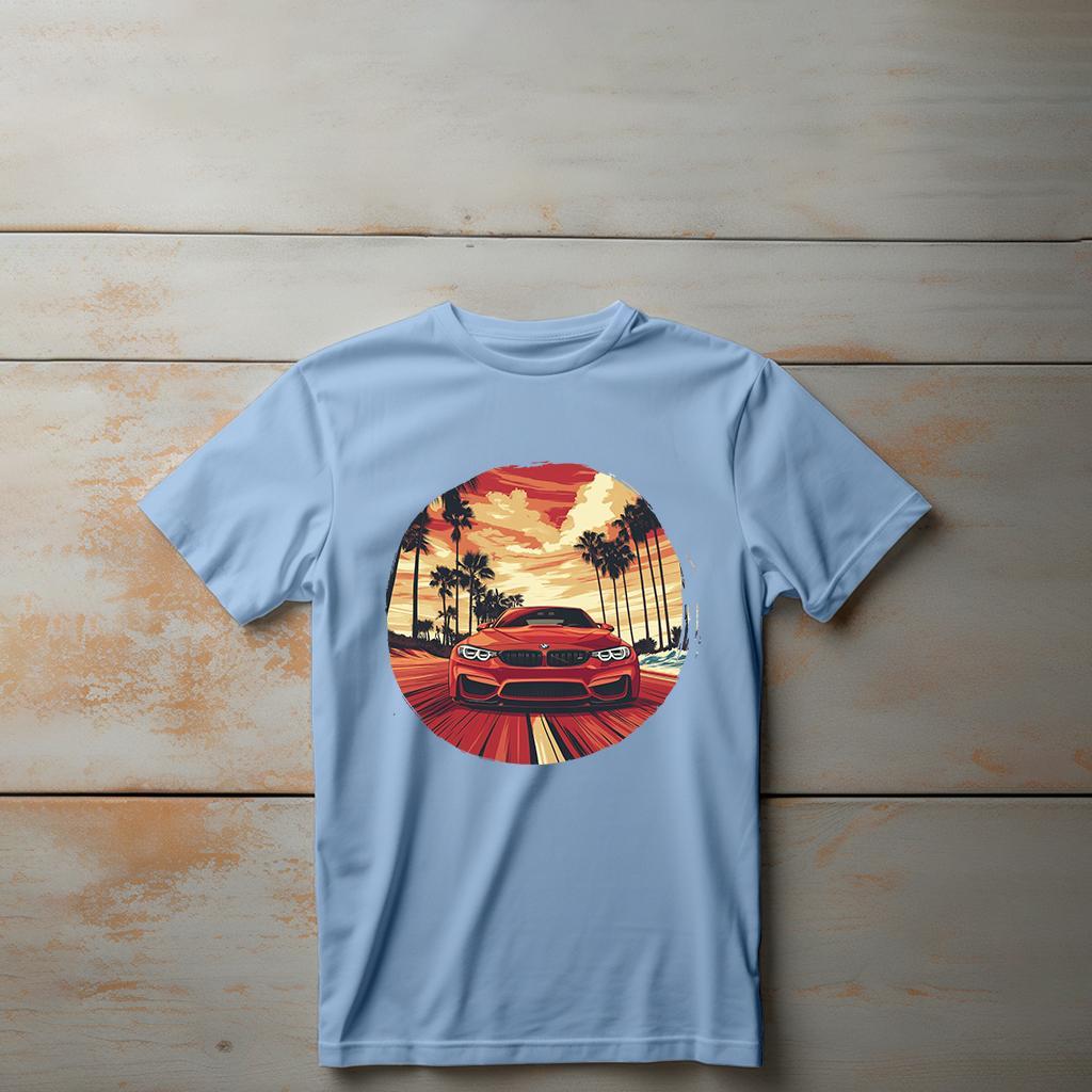 Camiseta Majica sa štampanim printom Cam 839, Dečija, Cijan